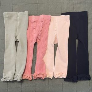 Ruffle Butts Ruffled Footless Tights 4 pack EUC